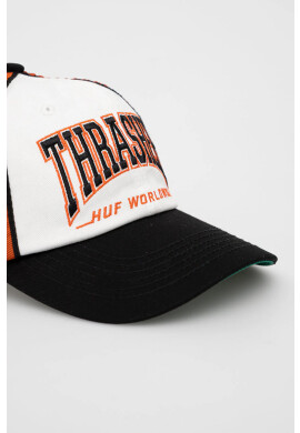 Huf Памучна шапка X Trasher в бяло с апликация - Pepit.bg