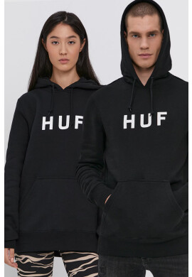 Huf Суичър в черно с принт - Pepit.bg