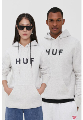 Huf Суичър в сиво с принт - Pepit.bg