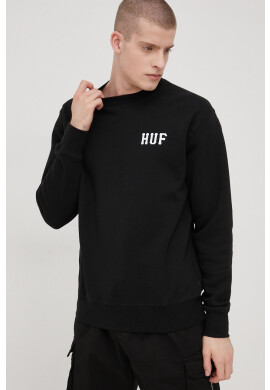 Huf Суичър в черно с принт - Pepit.bg