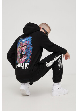 Huf Суичър X Marvel в черно с принт - Pepit.bg