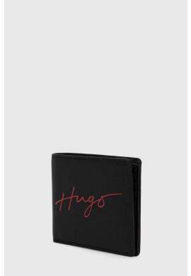 Hugo Кожен портфейл мъжки в черно - Pepit.bg