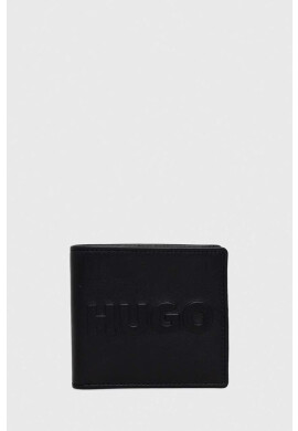 Hugo Кожен портфейл мъжки в черно - Pepit.bg