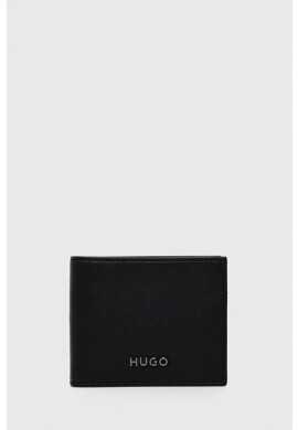 Hugo Кожен портфейл мъжки в черно - Pepit.bg