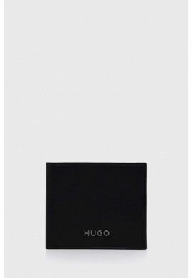 Hugo Кожен портфейл мъжки в черно - Pepit.bg