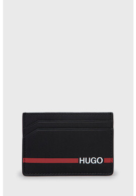 Hugo Кожен портфейл мъжки в черно - Pepit.bg