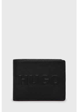Hugo Кожен портфейл мъжки в черно - Pepit.bg