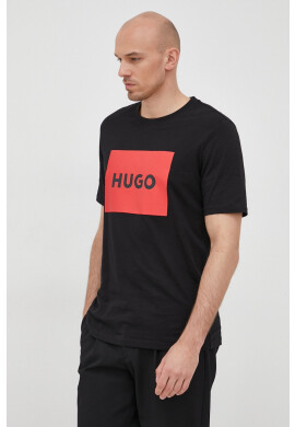 Hugo Памучна тениска в бяло - Pepit.bg