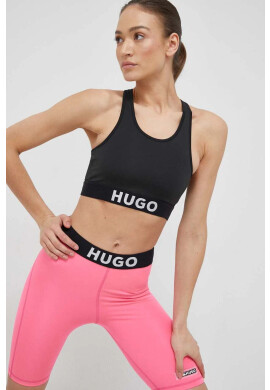 Hugo Спортен сутиен в черно с изчистен дизайн - Pepit.bg