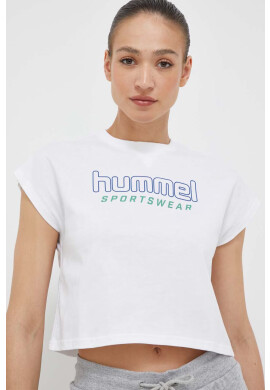Hummel Памучна тениска в бяло - Pepit.bg