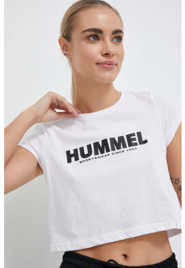 Hummel Памучна тениска в бяло - Pepit.bg