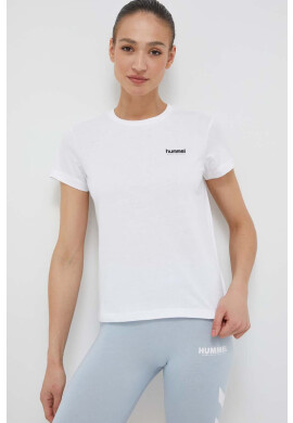 Hummel Памучна тениска в бяло - Pepit.bg