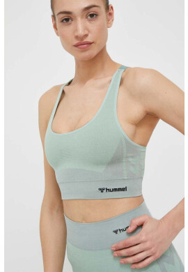 Hummel Спортен сутиен Clea в зелено с изчистен дизайн - Pepit.bg