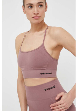 Hummel Спортен сутиен Tiffy в розово с изчистен дизайн - Pepit.bg