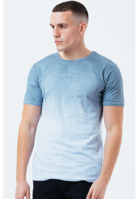 Hype Памучна тениска BLUE DIP DYE с десен - Pepit.bg
