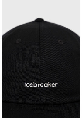 Icebreaker Шапка с козирка 6 Panel в черно с апликация - Pepit.bg