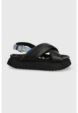 Inuikii Кожени сандали Crossed Print Platform - Pepit.bg
