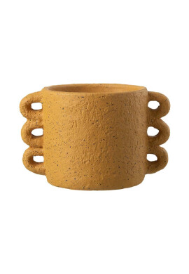 J-Line Кашпа Zenia Ceramic Ochre Medium - Pepit.bg
