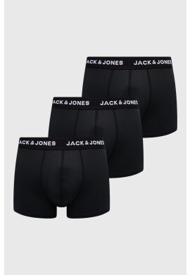 Jack & Jones Боксерки (3 чифта) мъжки в черно - Pepit.bg