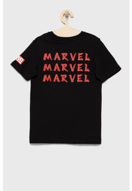 Jack & Jones Детска памучна тениска в черно с десен - Pepit.bg