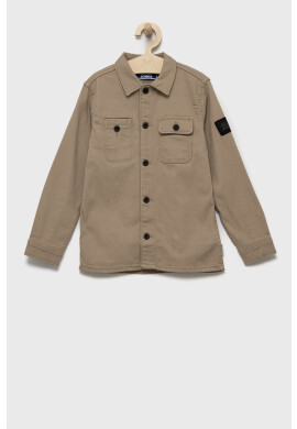 Jack & Jones Детска риза в бежово - Pepit.bg