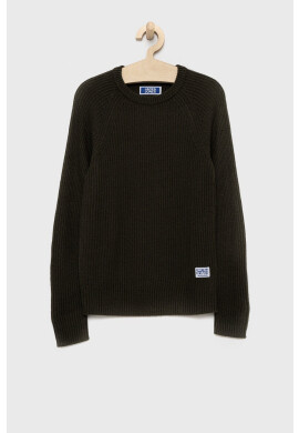 Jack & Jones Детски пуловер в зелено от лека материя - Pepit.bg
