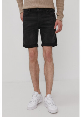 Jack & Jones Дънкови Къс панталон мъжки в черно - Pepit.bg