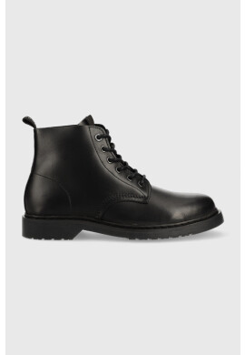Jack & Jones Кожени обувки Hastings в черно - Pepit.bg