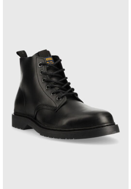 Jack & Jones Кожени обувки Hastings в черно - Pepit.bg