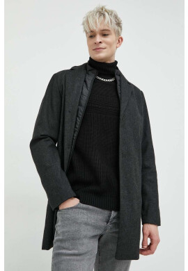 Jack & Jones Палто с вълна в сиво с преходна изолация - Pepit.bg