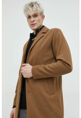 Jack & Jones Палто с вълна в кафяво с преходна изолация - Pepit.bg