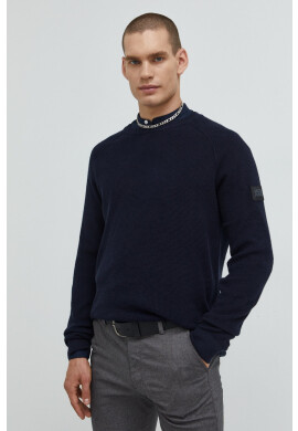 Jack & Jones Памучен пуловер Jcoclassic мъжки в тъмносиньо - Pepit.bg