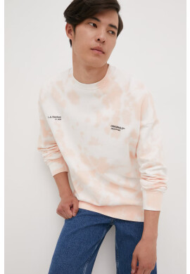Jack & Jones Памучен суичър в розово с принт - Pepit.bg