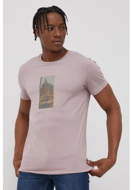 Jack & Jones Памучна тениска в бежово - Pepit.bg