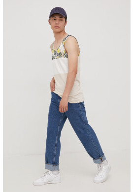 Jack & Jones Памучна тениска в бежово - Pepit.bg