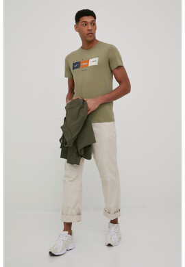 Jack & Jones Памучна тениска с апликация - Pepit.bg