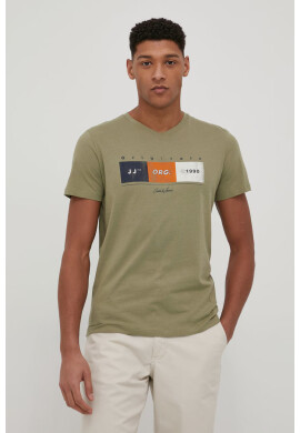 Jack & Jones Памучна тениска с апликация - Pepit.bg