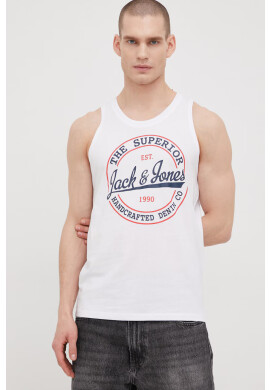 Jack & Jones Памучна тениска в бяло - Pepit.bg
