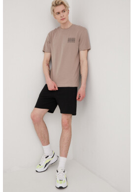 Jack & Jones Памучна тениска в бежово с принт - Pepit.bg