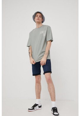 Jack & Jones Памучна тениска в зелено с принт - Pepit.bg