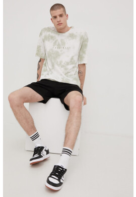 Jack & Jones Памучна тениска в зелено с десен - Pepit.bg