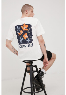 Jack & Jones Памучна тениска в бежово с принт - Pepit.bg