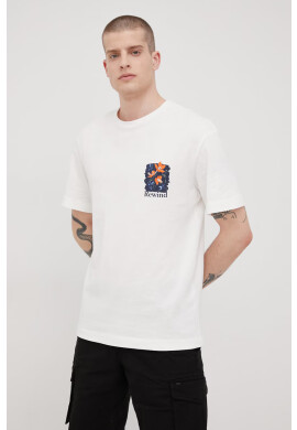 Jack & Jones Памучна тениска в бежово с принт - Pepit.bg