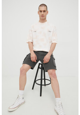 Jack & Jones Памучна тениска в розово с принт - Pepit.bg