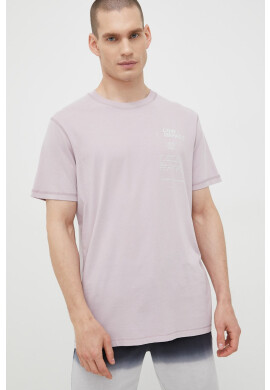 Jack & Jones Памучна тениска в лилаво с принт - Pepit.bg