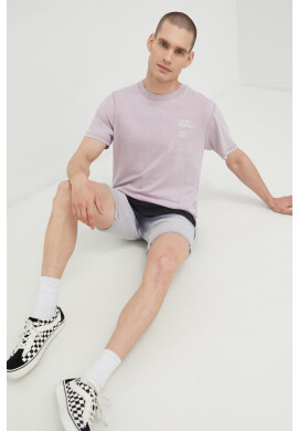 Jack & Jones Памучна тениска в лилаво с принт - Pepit.bg
