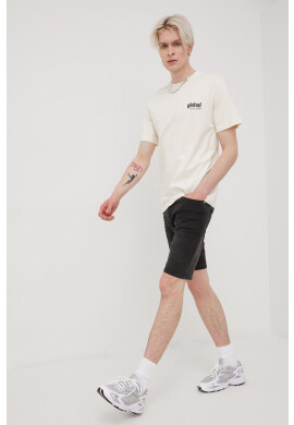 Jack & Jones Памучна тениска в бежово с принт - Pepit.bg