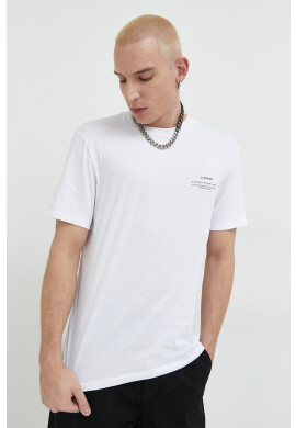 Jack & Jones Памучна тениска JJEFELIX в бяло с принт 12224600 - Pepit.bg