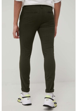 Jack & Jones Панталони мъжко в зелено с кройка по тялото - Pepit.bg