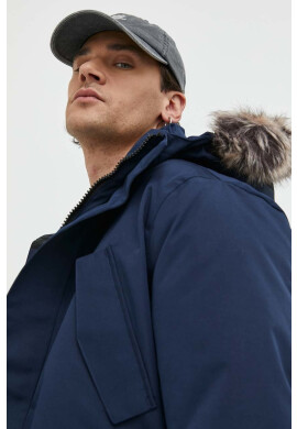 Jack & Jones Парка мъжка в тъмносиньо със зимна изолация - Pepit.bg